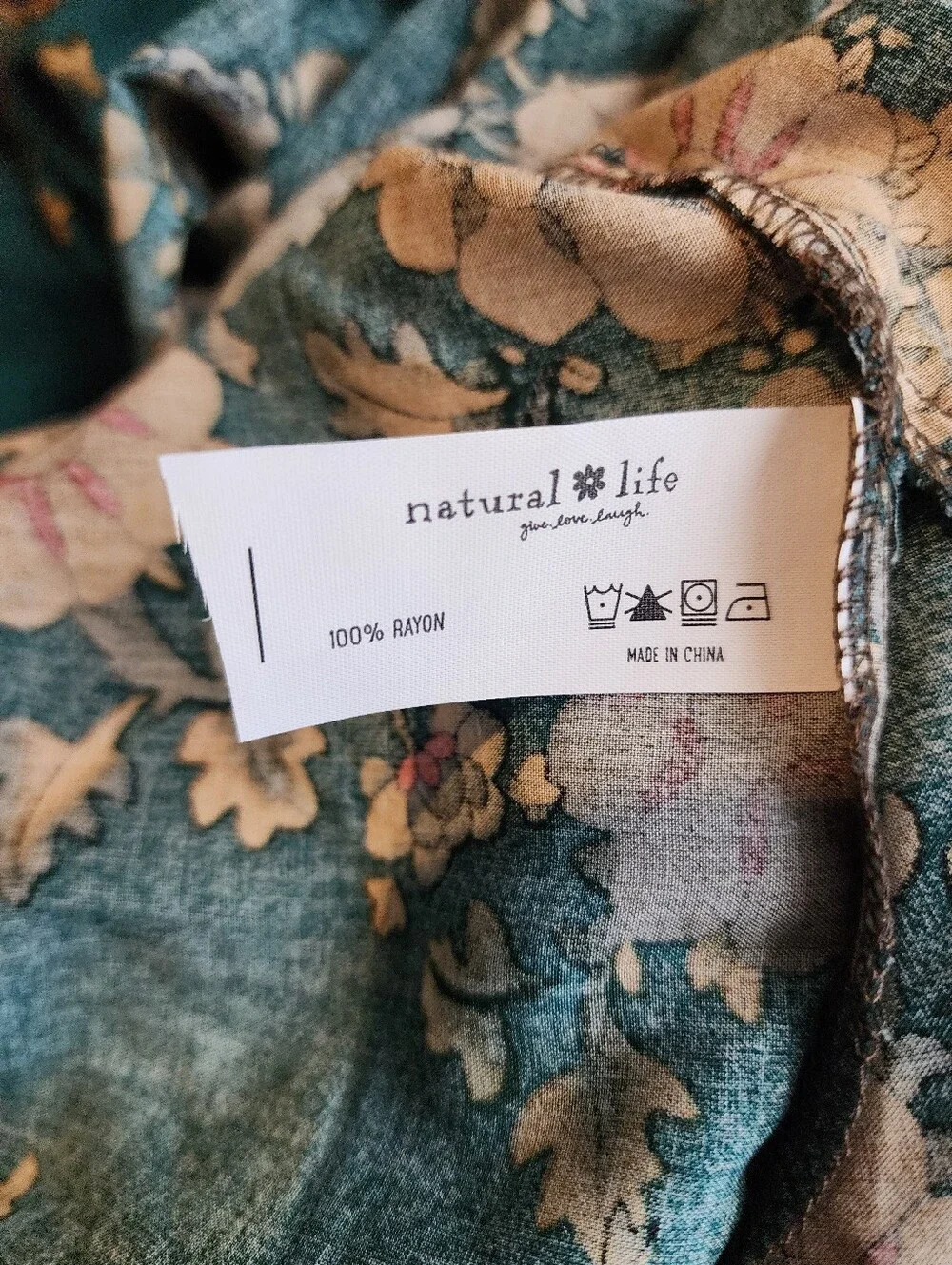 Natural Life Womens Pink Floral Ditsy Stella V-Neck Mini Dress  Large Boho